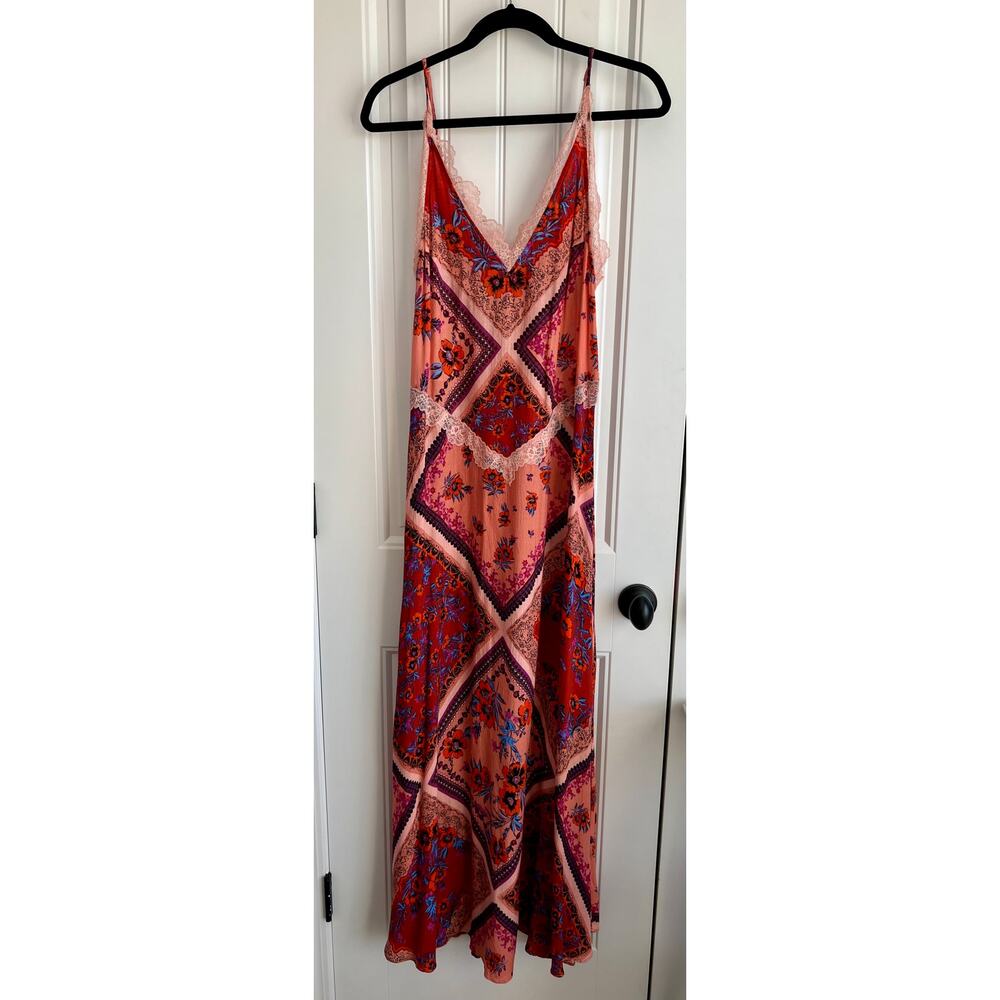 Free People Stevie Scarf Print Maxi Dress - Size Small